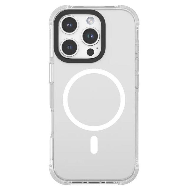 MUTURAL For iPhone 16 Pro Max Clear Case Compatible with MagSafe Four Corners Anti Drop TPU+PC Phone Back Cover - Transparent