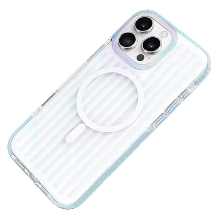 MUTURAL For iPhone 16 Pro Max Case Compatible with MagSafe TPU+PC Phone Back Cover Stripe Pattern