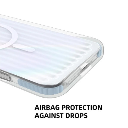 MUTURAL For iPhone 16 Pro Max Case Compatible with MagSafe TPU+PC Phone Back Cover Stripe Pattern
