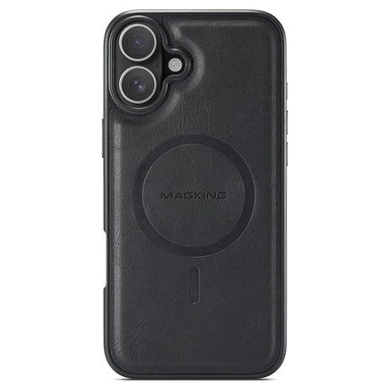 MAGKING K2 Series For iPhone 16 Plus Case Compatible with MagSafe PC+TPU+PU Phone Cover