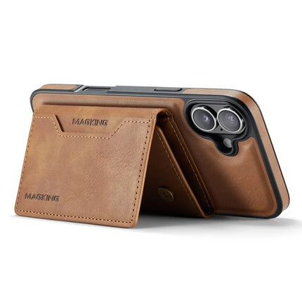 MAGKING K2 Series For iPhone 16 Plus Case Compatible with MagSafe PC+TPU+PU Phone Cover