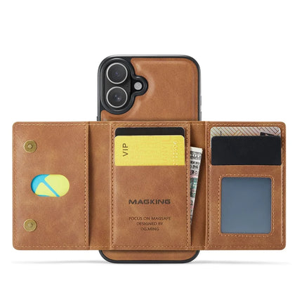 MAGKING K2 Series For iPhone 16 Plus Case Compatible with MagSafe PC+TPU+PU Phone Cover