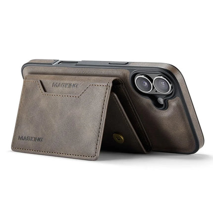 MAGKING K2 Series For iPhone 16 Plus Case Compatible with MagSafe PC+TPU+PU Phone Cover