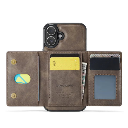 MAGKING K2 Series For iPhone 16 Plus Case Compatible with MagSafe PC+TPU+PU Phone Cover