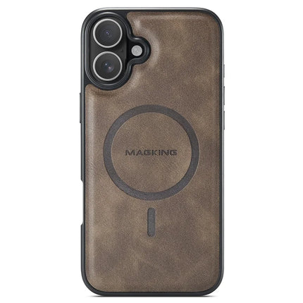 MAGKING K2 Series For iPhone 16 Plus Case Compatible with MagSafe PC+TPU+PU Phone Cover
