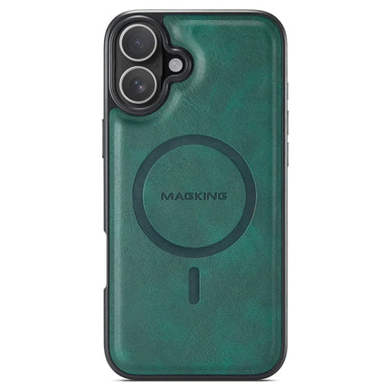 MAGKING K2 Series For iPhone 16 Plus Case Compatible with MagSafe PC+TPU+PU Phone Cover