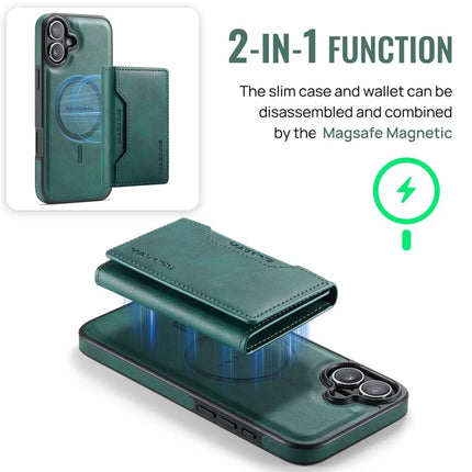 MAGKING K2 Series For iPhone 16 Plus Case Compatible with MagSafe PC+TPU+PU Phone Cover