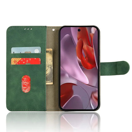 For Google Pixel 9a Leather Case Skin-Feel Anti-Drop Wallet Flip Phone Cover
