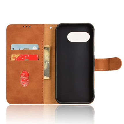 For Google Pixel 9a Leather Case Skin-Feel Anti-Drop Wallet Flip Phone Cover