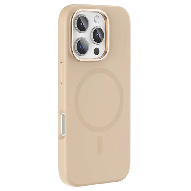 MUTURAL For iPhone 16 Pro Max Magnetic Case Compatible with MagSafe Liquid Silicone Back Cover - Desert Gold