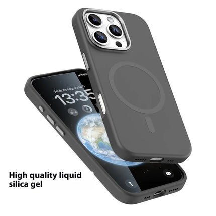 MUTURAL For iPhone 16 Pro Max Magnetic Case Compatible with MagSafe Liquid Silicone Back Cover