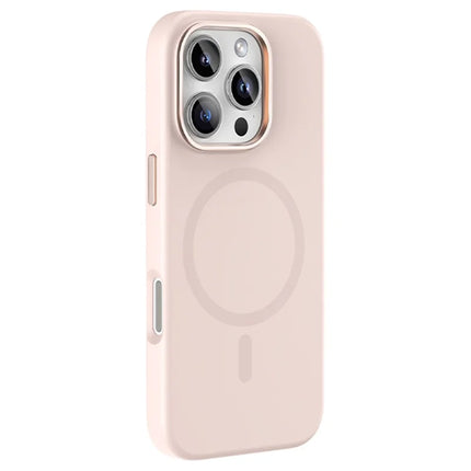MUTURAL For iPhone 16 Pro Max Magnetic Case Compatible with MagSafe Liquid Silicone Back Cover - Pink