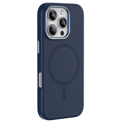 MUTURAL For iPhone 16 Pro Max Magnetic Case Compatible with MagSafe Liquid Silicone Back Cover - Navy Blue