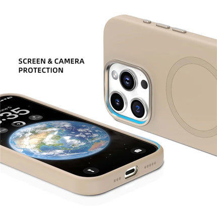 MUTURAL For iPhone 16 Pro Max Magnetic Case Compatible with MagSafe Liquid Silicone Back Cover