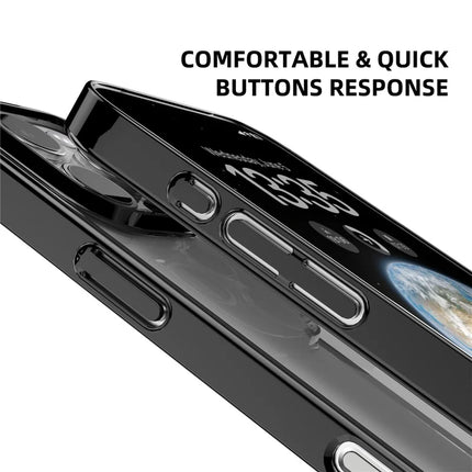 MUTURAL For iPhone 16 Pro Max Clear Phone Case PC+TPU Mobile Back Cover