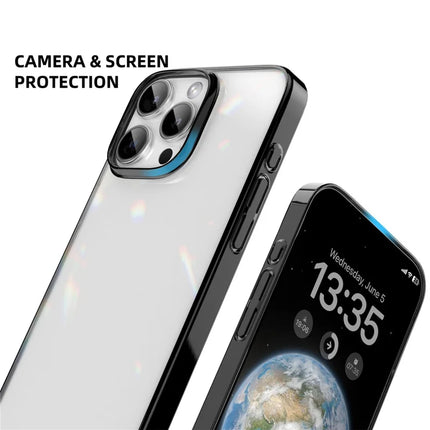 MUTURAL For iPhone 16 Pro Max Clear Phone Case PC+TPU Mobile Back Cover