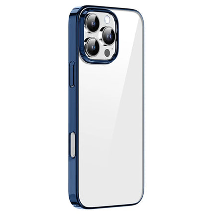 MUTURAL For iPhone 16 Pro Max Clear Phone Case PC+TPU Mobile Back Cover - Blue