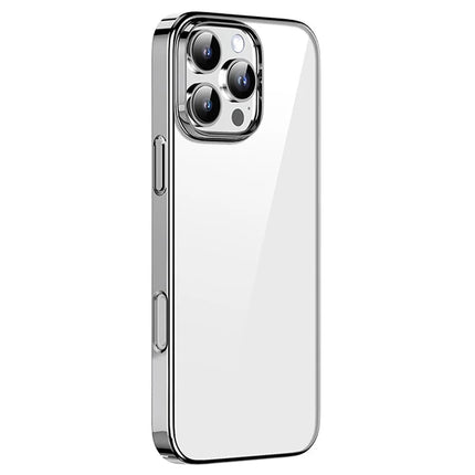 MUTURAL For iPhone 16 Pro Max Clear Phone Case PC+TPU Mobile Back Cover - Grey