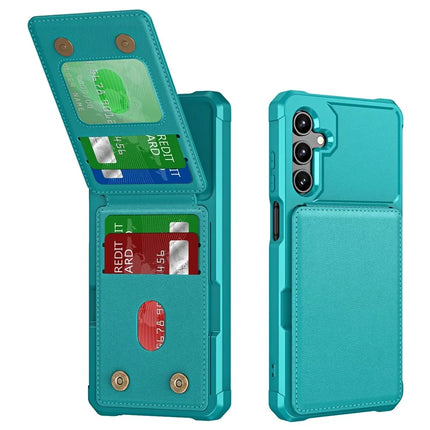 For Samsung Galaxy A16 5G Case Card Slot Kickstand PU+TPU Phone Cover - Green