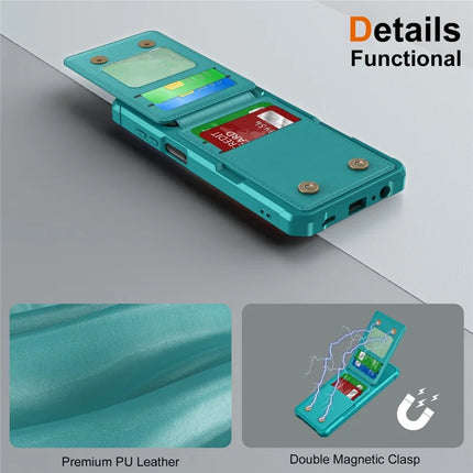 For Samsung Galaxy A16 5G Case Card Slot Kickstand PU+TPU Phone Cover