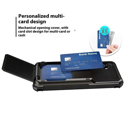 For Samsung Galaxy A16 5G  /  4G Case PC+TPU Dual Layer Back Phone Cover with Card Holder