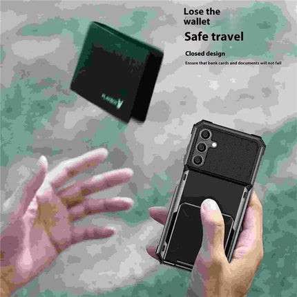For Samsung Galaxy A16 5G  /  4G Case PC+TPU Dual Layer Back Phone Cover with Card Holder