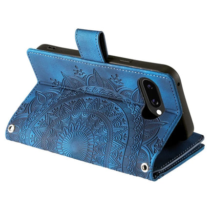 Style 006 For Google Pixel 9a Phone Case Mandala Flower Pattern PU Leather Zipper Wallet Stand Cover