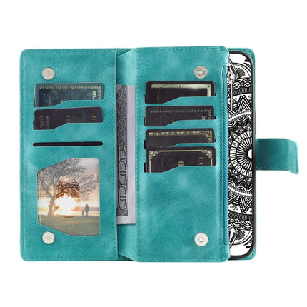 Style 006 For Google Pixel 9a Phone Case Mandala Flower Pattern PU Leather Zipper Wallet Stand Cover