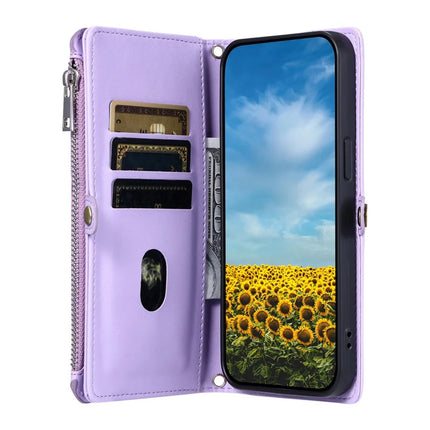 015 Style For Google Pixel 9a Case TPU+PU Leather Wallet Phone Cover with Straps