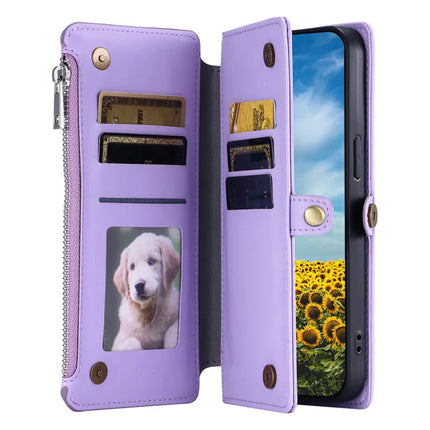 015 Style For Google Pixel 9a Case TPU+PU Leather Wallet Phone Cover with Straps
