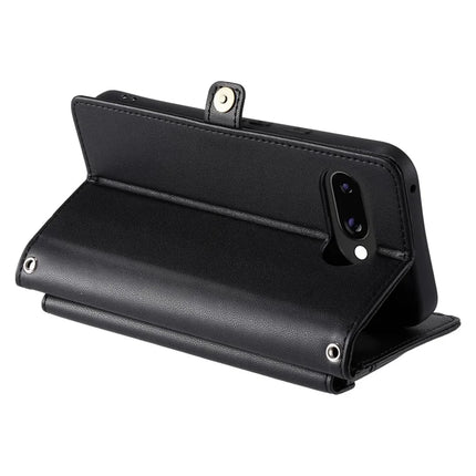 For Google Pixel 9a Leather Case Wallet Stand Phone Cover with Straps