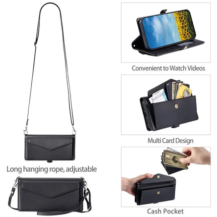For Google Pixel 9a Leather Case Wallet Stand Phone Cover with Straps