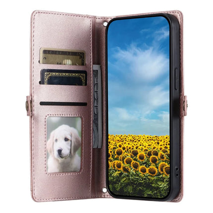 For Google Pixel 9a Leather Case Wallet Stand Phone Cover with Straps