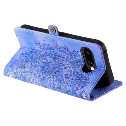 Style 016 For Google Pixel 9a Case Skin Feel Totem Imprinted Wallet Leather Phone Cover