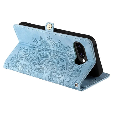 Style 016 For Google Pixel 9a Case Skin Feel Totem Imprinted Wallet Leather Phone Cover
