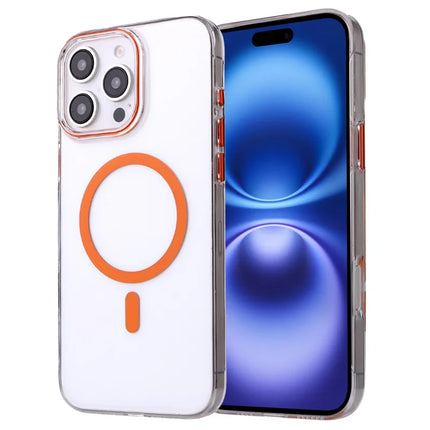 For iPhone 16 Pro Max Magnetic Case Compatible with MagSafe 1.0mm Ultra Thin PC Back Cover - Orange