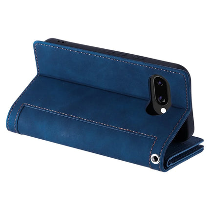 For Google Pixel 9a Case PU Leather Phone Cover with Zipper Wallet 9 Card Slots
