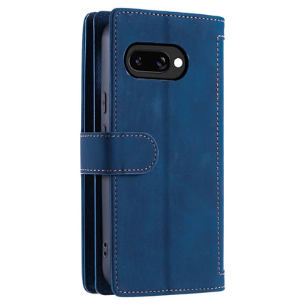 For Google Pixel 9a Case PU Leather Phone Cover with Zipper Wallet 9 Card Slots
