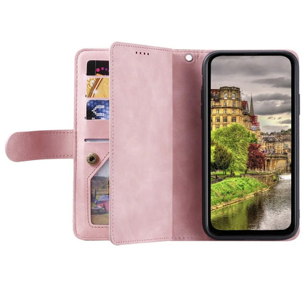 For Google Pixel 9a Case PU Leather Phone Cover with Zipper Wallet 9 Card Slots