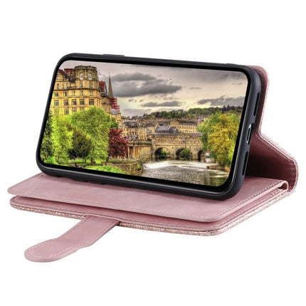 For Google Pixel 9a Case PU Leather Phone Cover with Zipper Wallet 9 Card Slots