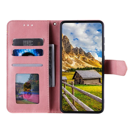 For Google Pixel 9a Leather Case Splicing Stitching Wallet Stand Phone Cover with Strap