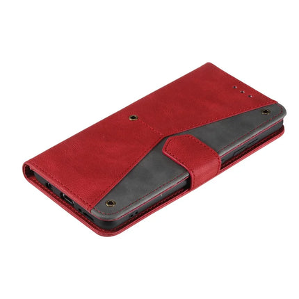 For Google Pixel 9a Leather Case Splicing Stitching Wallet Stand Phone Cover with Strap