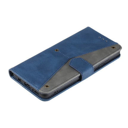 For Google Pixel 9a Leather Case Splicing Stitching Wallet Stand Phone Cover with Strap
