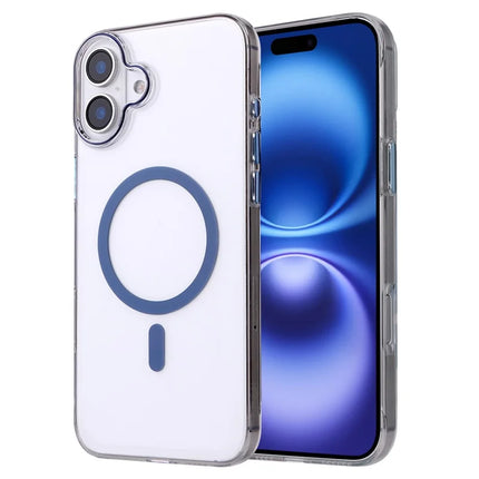 For iPhone 16 Plus Magnetic Case Compatible with MagSafe 1.0mm Ultra Thin PC Back Cover - Blue