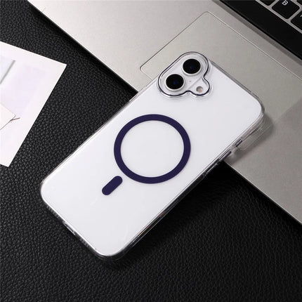 For iPhone 16 Plus Magnetic Case Compatible with MagSafe 1.0mm Ultra Thin PC Back Cover