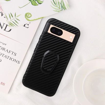 For Google Pixel 8a Case Kickstand Leather+TPU+PC Phone Back Cover