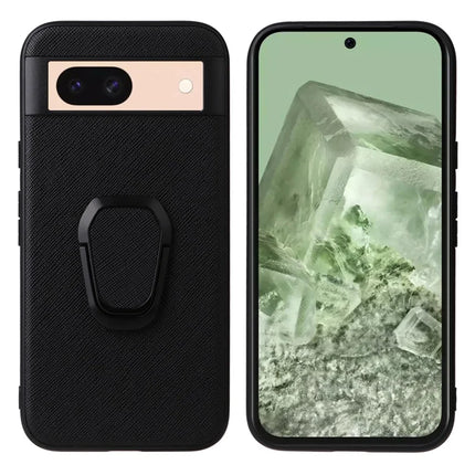 For Google Pixel 8a Case Kickstand Leather+TPU+PC Phone Back Cover - Cross Texture
