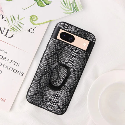 For Google Pixel 8a Case Kickstand Leather+TPU+PC Phone Back Cover