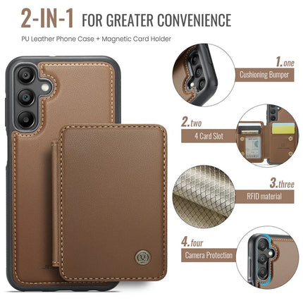 JEEHOOD J05 For Samsung Galaxy A16 5G Case Leather Mobile Cover with Detachable Magnetic Card Bag