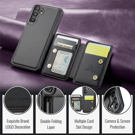 JEEHOOD J05 For Samsung Galaxy A16 5G Case Leather Mobile Cover with Detachable Magnetic Card Bag